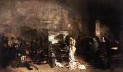 Gustave Courbet The Painter's Studio A Real Allegory (mk09) oil on canvas